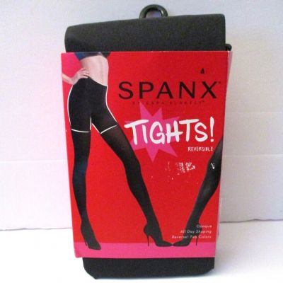 Spanx Reversible Tights All Day Shaping Opaque Size E Black/Charcoal