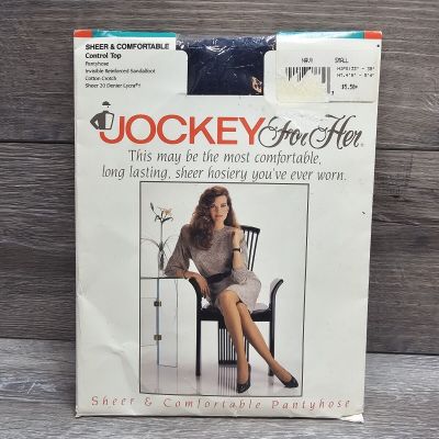 Jockey for Her- Size Small - Navy Sheer Comfortable Pantyhose Vintage New