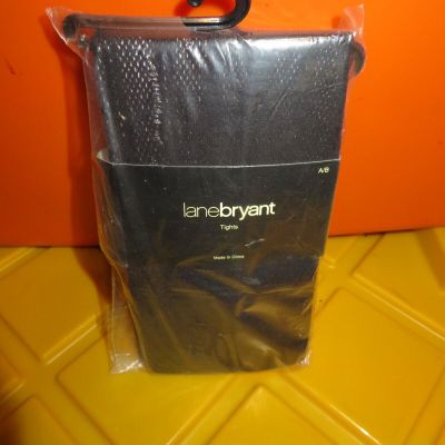 Lane Bryant Black Striped Fishnet Tights Size A-B NIP