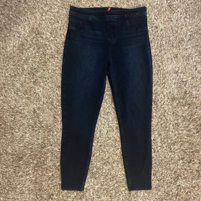 Spanx Jean-ish Ankle Leggings 20018R Stretch Women's XL Cotton Blend Dark Blue