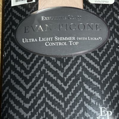 2 Pairs EVAN PICONE Shimmer Pink Pearl CONTROL TOP PANTYHOSE Long 125-170lbs