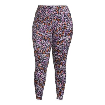 Terra & Sky Women's Plus Size Leggings, Floral Size 2X (20W-22W)