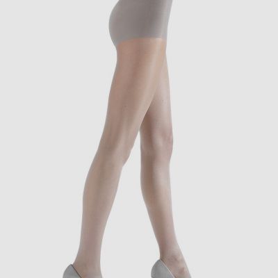 Natori Women's Silver Shimmer Sheer Control Top Tights Size Small