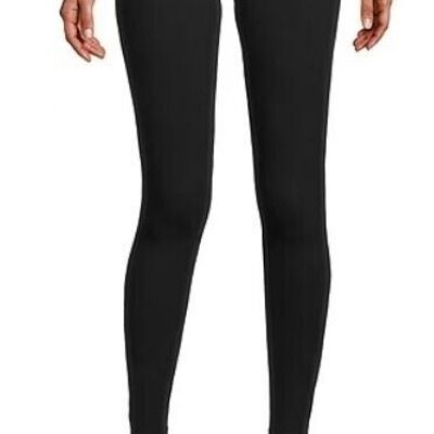 NEW ST JOHN'S BAY BLACK LEGGINGS HIGH RISE FITTED TUMMY PANEL XL X-LARGE 16-18