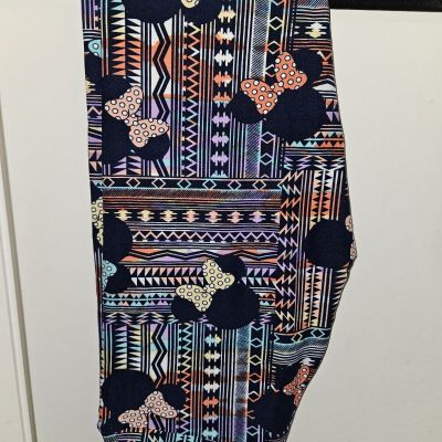 NEW LuLaRoe Disney Leggings Minnie Mouse Heads OS Aztec Geometric