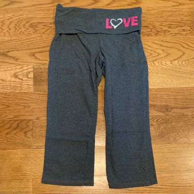 Mossimo Supply Co Gray Love Band Leggings Lounge Pants Athleisure Womens Yoga XS