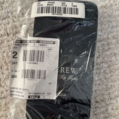 J Crew Control Top Tights NWT -Black