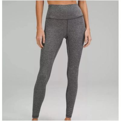 Lululemon Mid Rise Wonder Under Leggings Grey Women's Pants Size Small Athletic