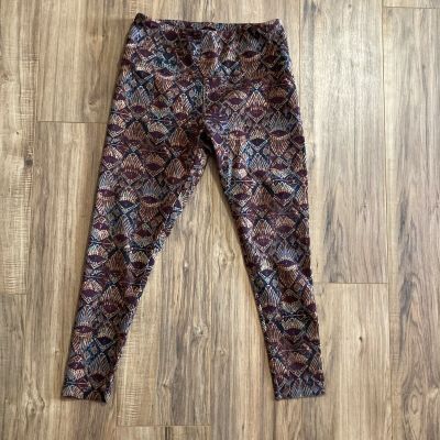 Soft Surrounding Women's Capri Leggings Size Small Petite Colorful Burgundy Yoga