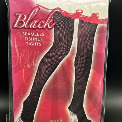 Black Fishnet Tights Seamless Pantyhose Adult Womens Halloween Costume Accessory