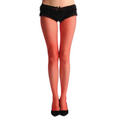 Leg Avenue 9001 Women's Red Sexy Nylon Fishnet Hosiery Pantyhose - One Size