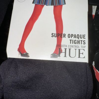 HUE Super Opaque Tights Smooth Control Top Sz 3