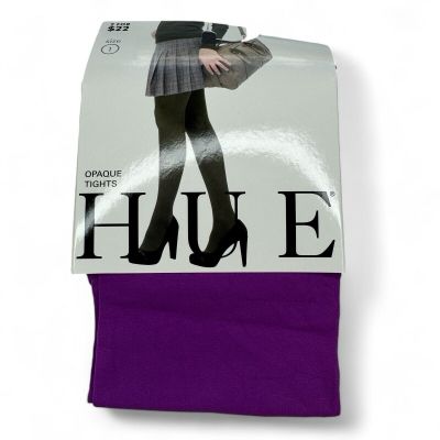 Hue Womens Opaque Tights Size 1 Dahlia Purple 1 Pair 40 denier NWT