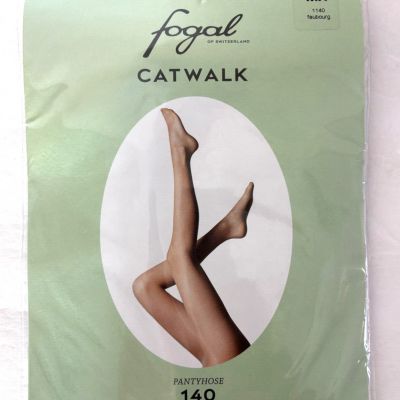 NEW Fogal CatWalk 140 Pantyhose Ultra Sheer 10 Den Size M Faubourg 1140