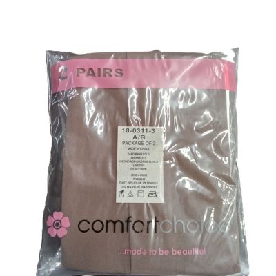 COMFORT CHOICE 2 PAIR PANTYHOSE, SIZE A/B, (ID#1803113-437)