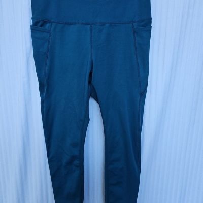 Jockey Leggings Women's Size XL Stretch Zipper Pocket Pants Minimalist Exercise