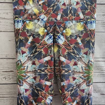 Brain Jewels Geometric Colorful Stretch Pull On Leggings Size Large Unisex