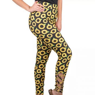 NWT Simply Southern Leggings Plus size L-XL-XXLsunflower criss cross