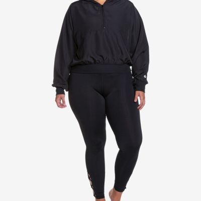 Soffe Womens Plus Size Curves Cutout Leggings-3X