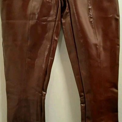 SPANX Faux Patent Leather Ruby Contoured  Waistband  Leggings  20301R NWT Sz M