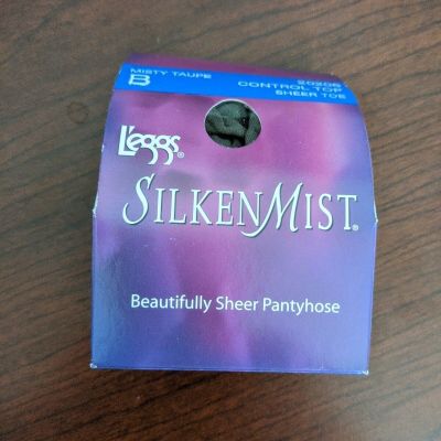 Leggs Silken Mist Control Top Pantyhose - Sheer Toe - Size B - Misty Taupe 20206