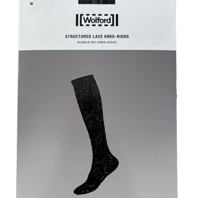 Wolford 31589 Structured Lace Knee-Highs Black ( M )