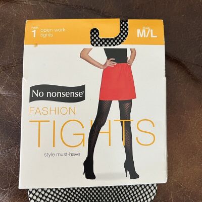 No Nonsense fashion tights new fishnet style M/L black