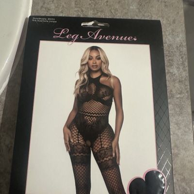 leg avenue lingerie Net And Lace Crotchless Bodystocking