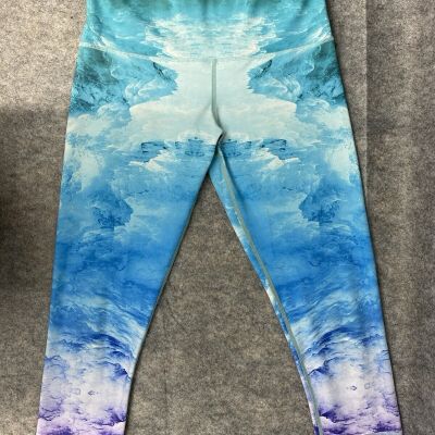 Women’s Just Live Workout Leggings MEDIUM Athletic Capri Crop Mid Rise Colorful