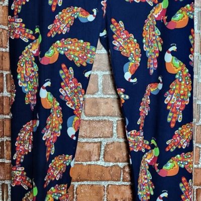 LuLaRoe Women's Peacock Blue Elastic Waist Leggings Size T/C Tall Curvy