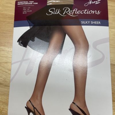 NEW Silk Reflections Pantyhose little color Size: EF Control Top RT