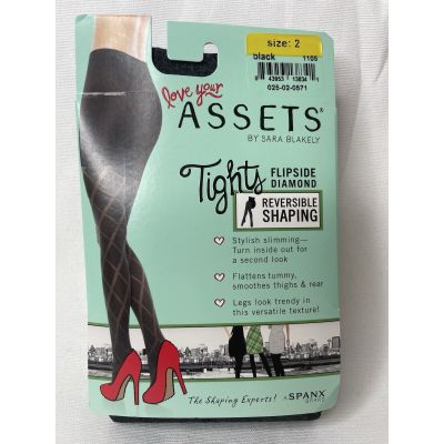 Assets by Spanx Reversible Shaping Tights Black Size 2 New