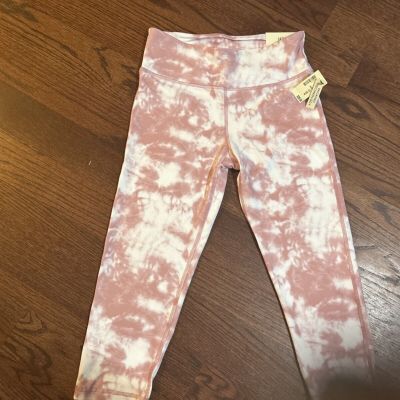 Live Love Dream Crop Pink Marbled NWT