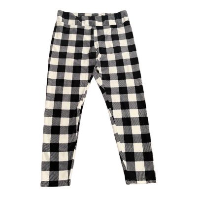 No Boundaries Black White Plaid Fleece Soft Leggings Womens Plus size XXL(19)