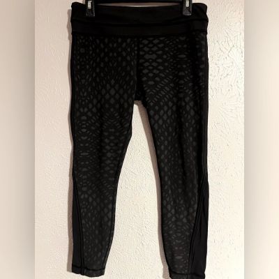 Lululemon Pace Tight Full-on Luxtreme Lace Play Shimmer Black Black / Black 8