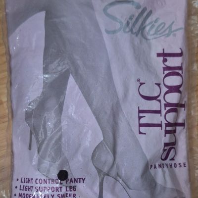 Silkies Pantyhose TLC Support Medium 020206 Barely & Off Black 2 Pair