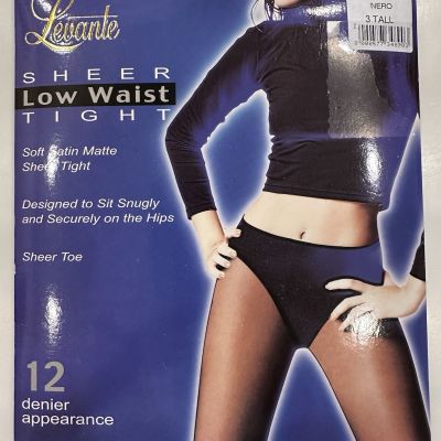 Levante Sheer Low Waist Tights - Size Tall - Black