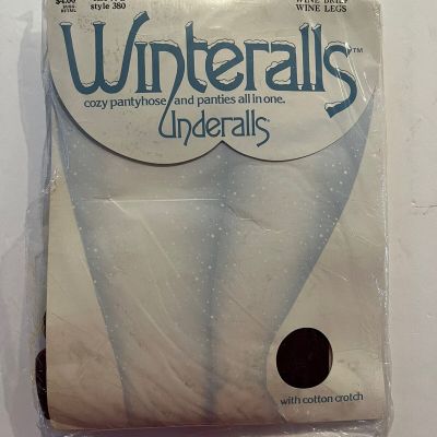 Vintage Winteralls Underalls Hanes Pantyhose Wine Size A-B NIP