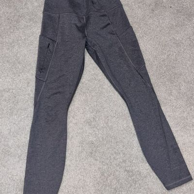 Athleta Leggings Athletic Pants Workout Yoga Women Sm Gray Polyester Nylon Blend