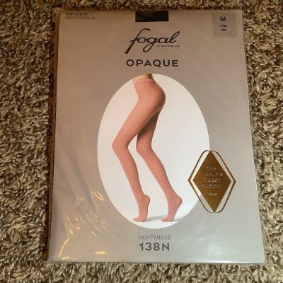 Fogal semi opaque pantyhose, 30 denier, style 138N, color noir (black), size: M