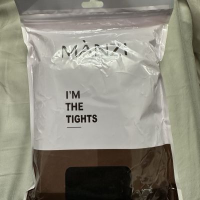 Manzi Black I'm The Tights Size L #126198.       2 Pairs In 1 package New! Large