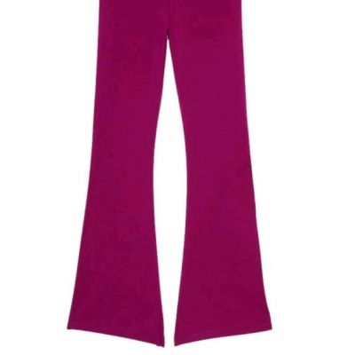 Victoria's Secret PINK Active Cotton Mid Rise Foldover Flare Legging Magenta Med