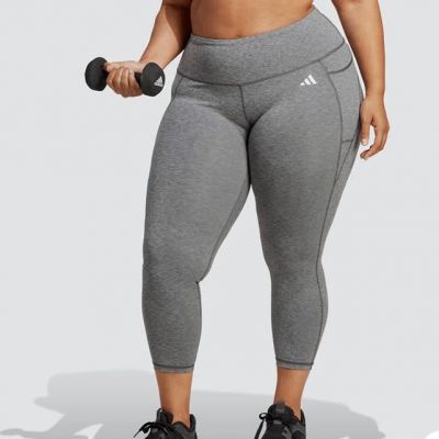 Adidas Plus Size Optime Stash Pocket 7/8 Training Leggings 3X -A