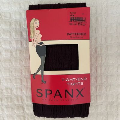 Spanx Women's NEW Patterned Body Shaping Tight-End Tights Wine Size B 120-150