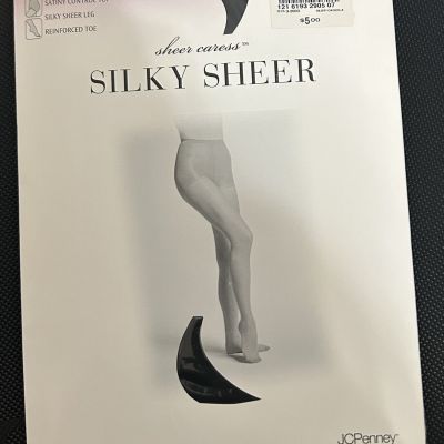 NOS JCPenney Sheer Caress Pantyhose Average Navy 29. NEW IN PKG