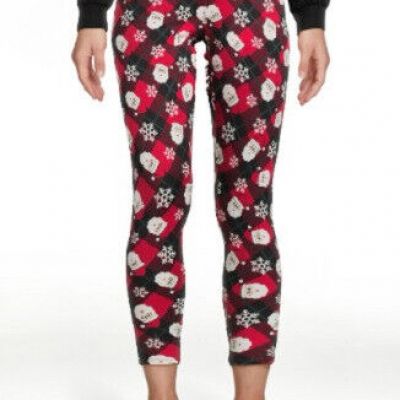 Feeling Festive  NEW?Women's Christmas Leggings size OX~white/black/red santa