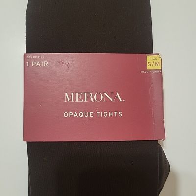 Merona  Opaque Tights  Brown Color Size S/M NEW