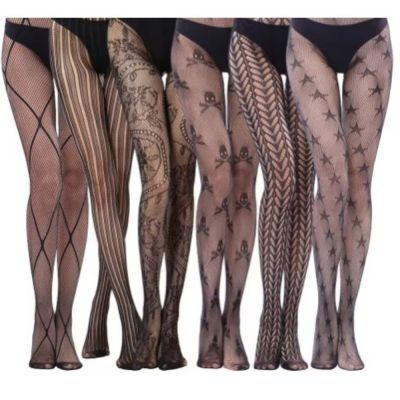 Hot Women Fishnet Mesh Tights Sexy Gothic Lace Stockings for Club & Party Wear