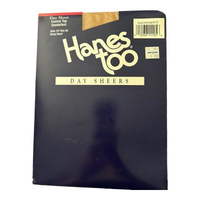 Hanes Too Day Sheer Control Top Sandalfoot Barely There Pantyhose Size AB NOS