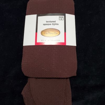 Vintage Talbots Brown Textured Opaque Tights Size Small NEW in Package!